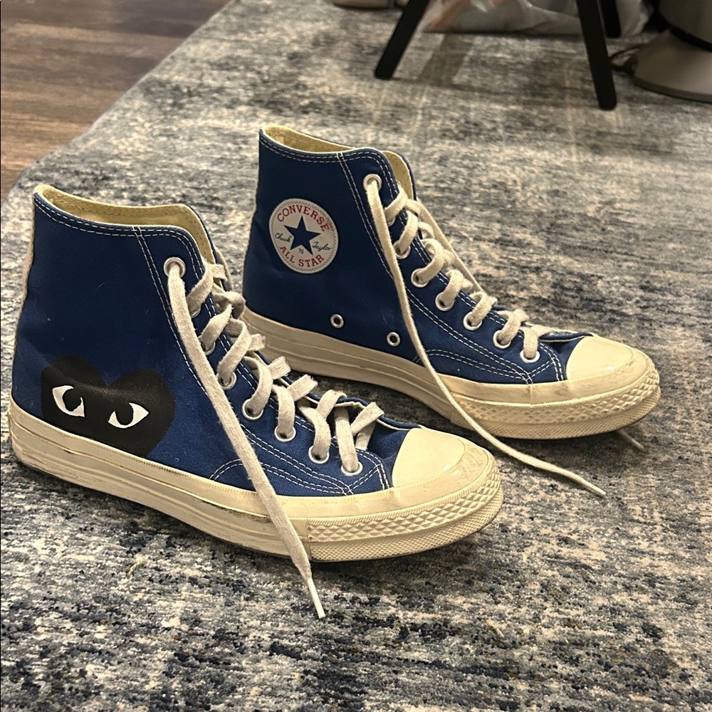Converse Blue High-Tops with Eye Design